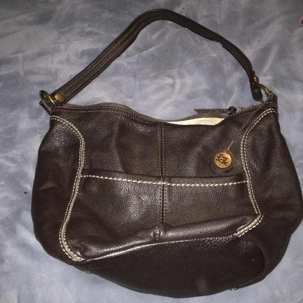 The sak black leather shoulder bag